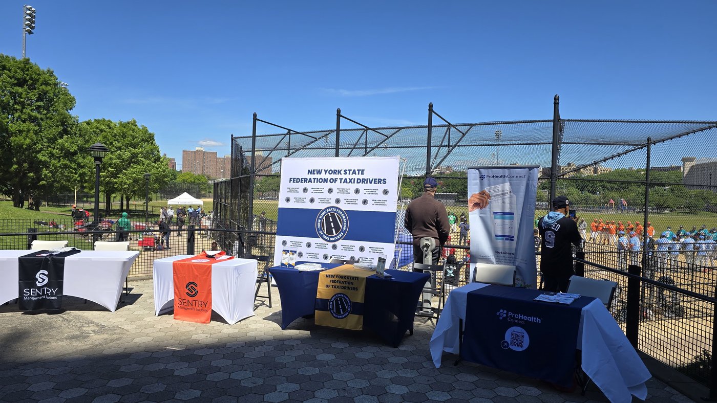 Sponsor booths at the tournament entrance